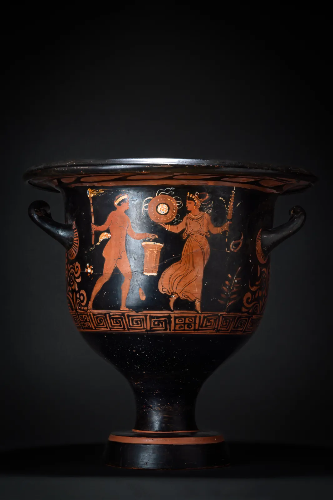 Apulian Bell Krater with an Offering Scene, Ca. 350 BC