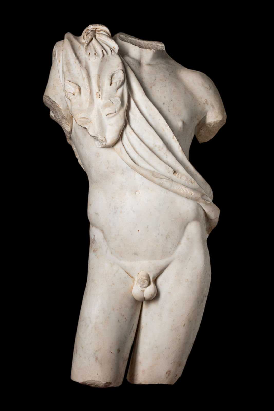 Roman Marble Torso of a Resting Satyr,