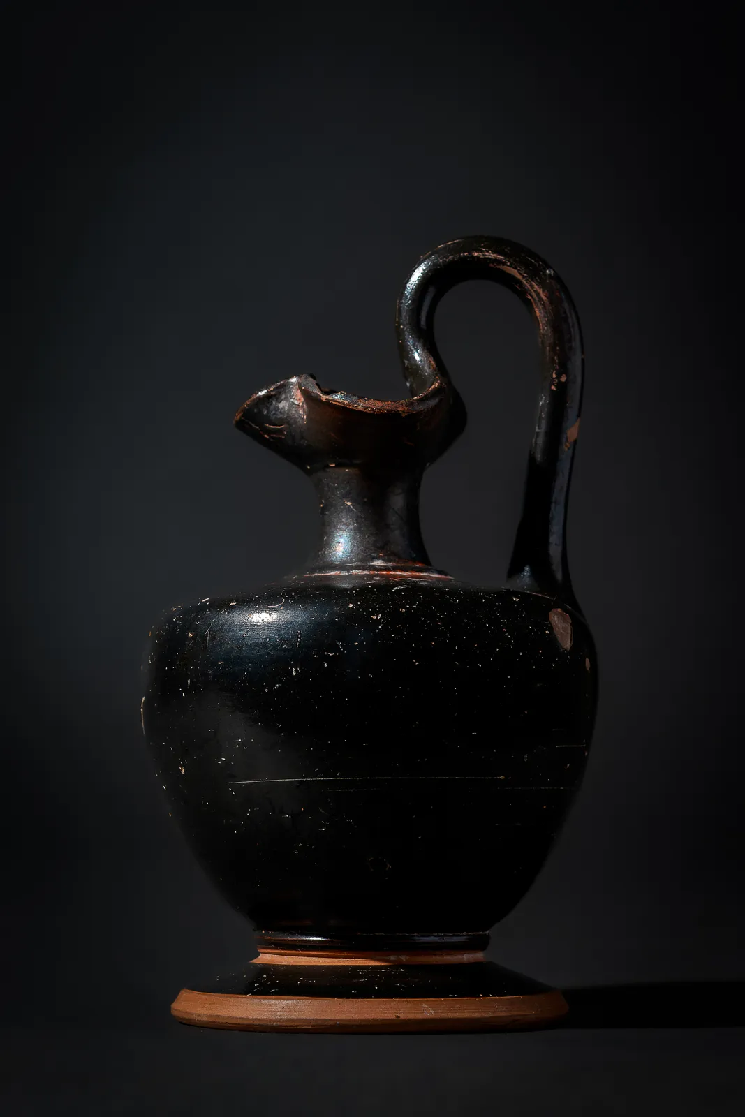 Greek Black Glazed Oinochoe, Ca. 400 - 300 BC