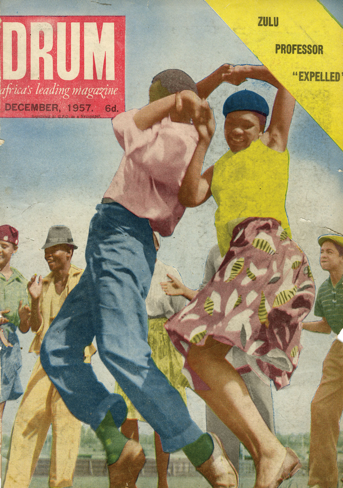 Drum Archive, Drum Magazine Cover, December 1957 (Zulu Professor "Expelled"), printed 2025