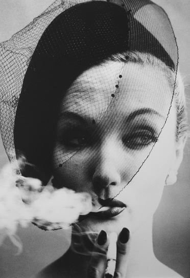 William Klein, "Smoke & Veil" Paris (VOGUE), 1958 (Printed Later)