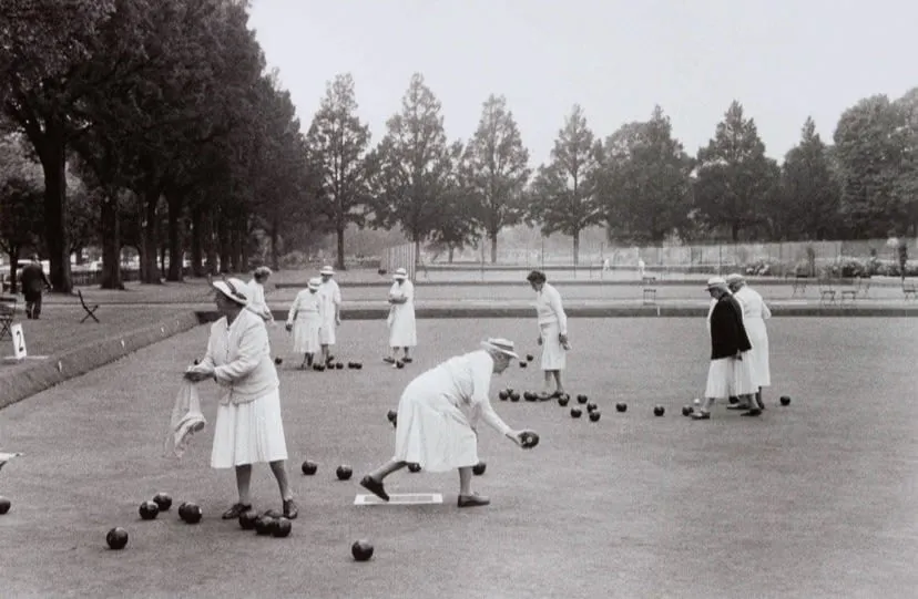 Bruce Davidson, Woman Playing Bocce, Brighton, 1956 (Printed 1973)