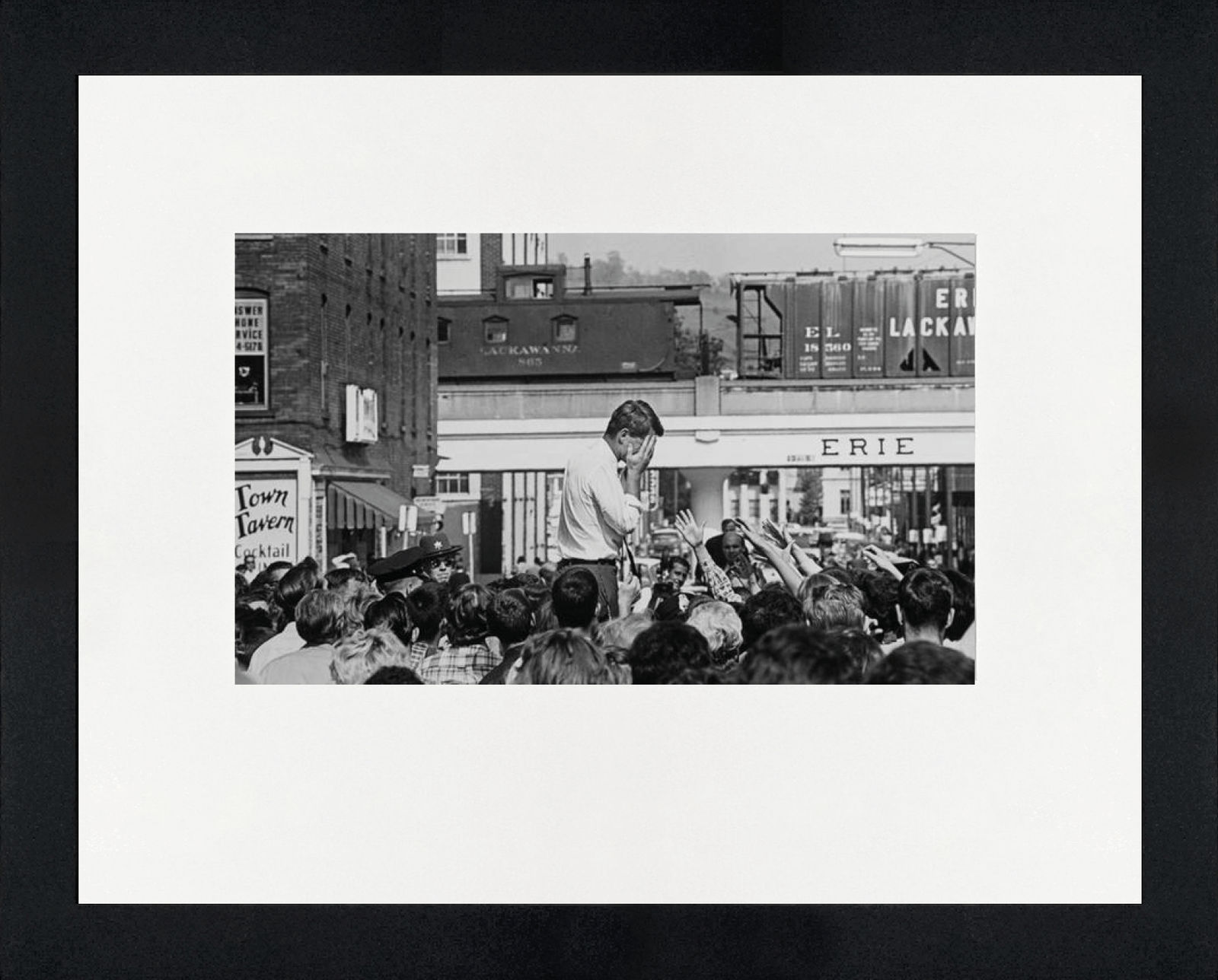 Cornell Capa, Robert F. Kennedy, Buffalo [hands to face], 1964