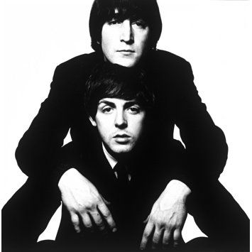 David Bailey, John Lennon and Paul McCartney