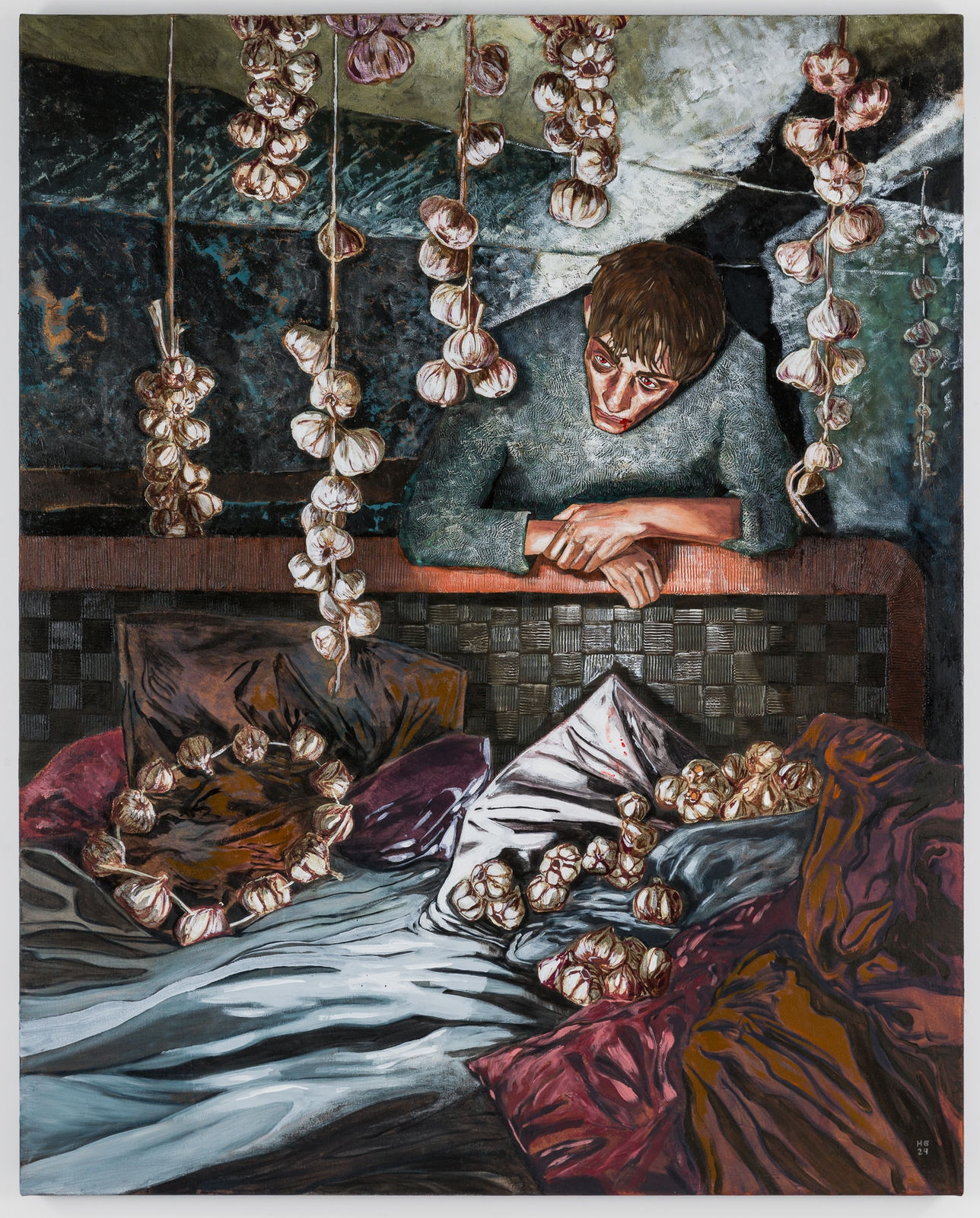 Hernan Bas, Blue vampire, 2024