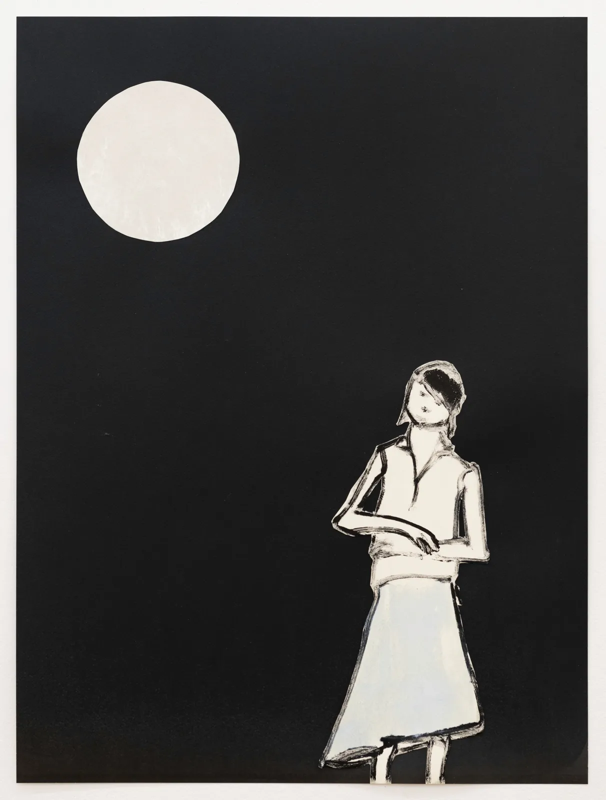 Zilla Leutenegger, Bleiches Mondgesicht, 2022