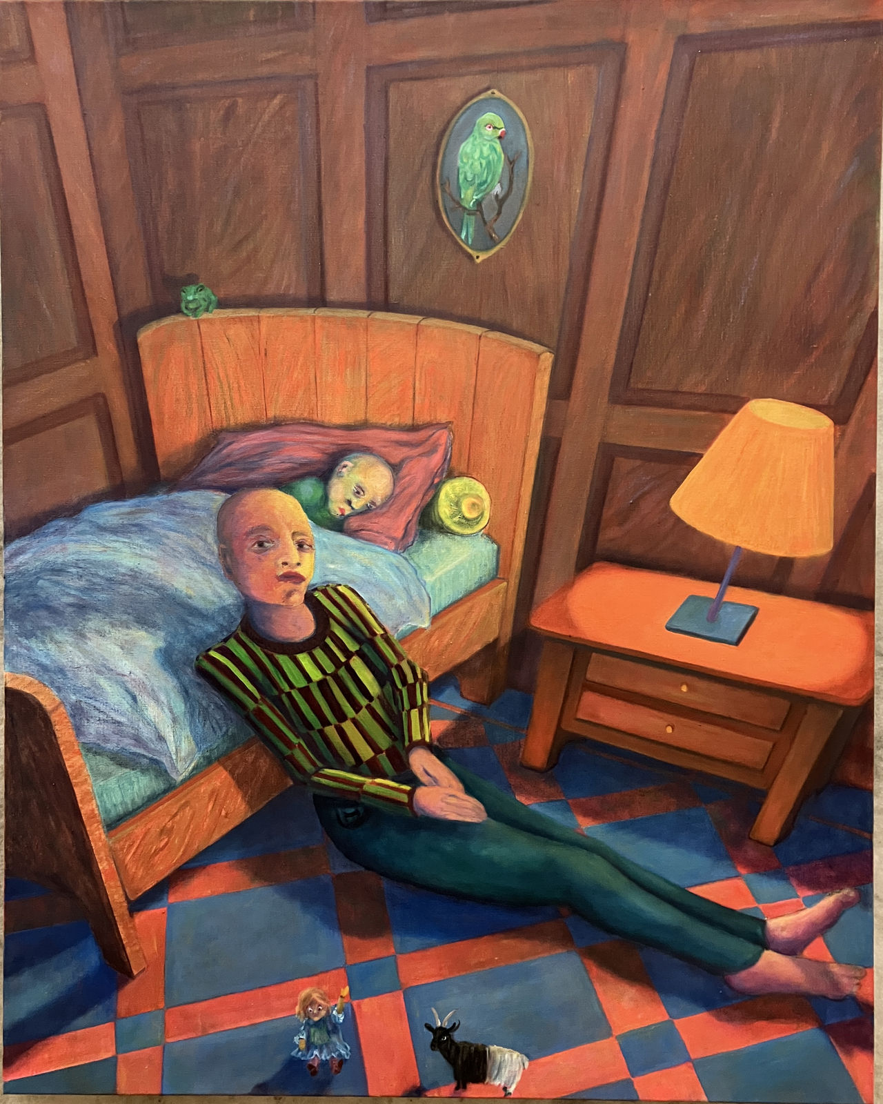 Andriu Deplazes, Körper mit mehreren Kissen im Bett (Body with several pillows in bed), 2026