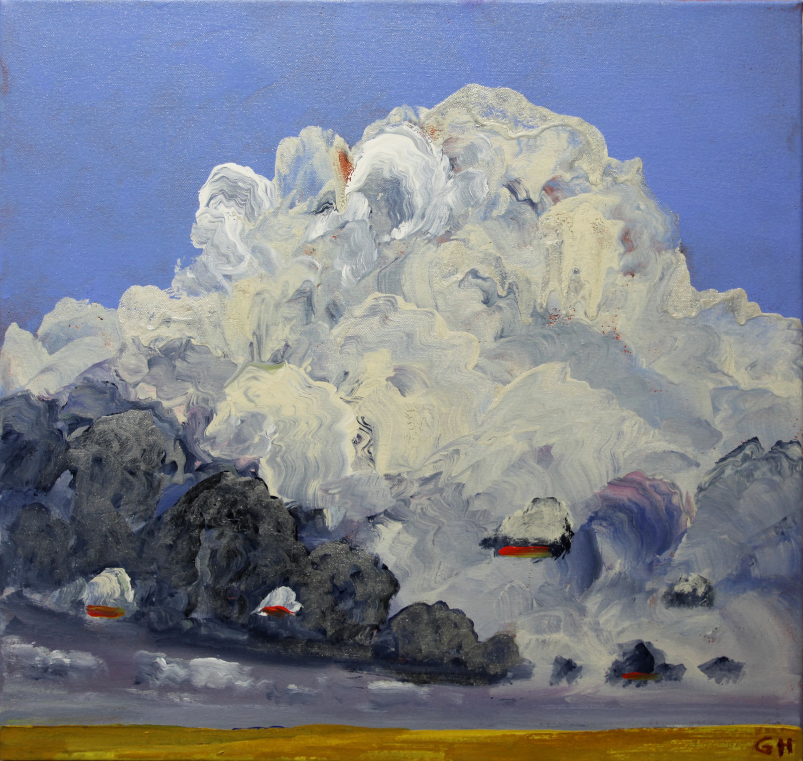 Gregory Hardy, Field and Towering Clouds, 2023