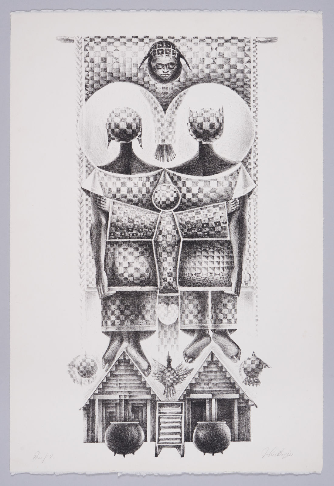 John Biggers, Untitled, 1981