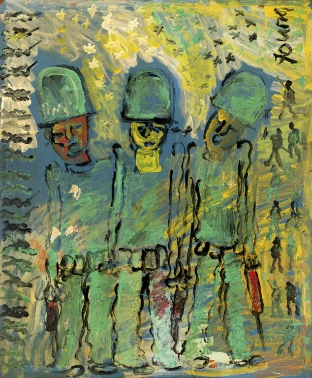Purvis Young, Untitled (Soldiers)