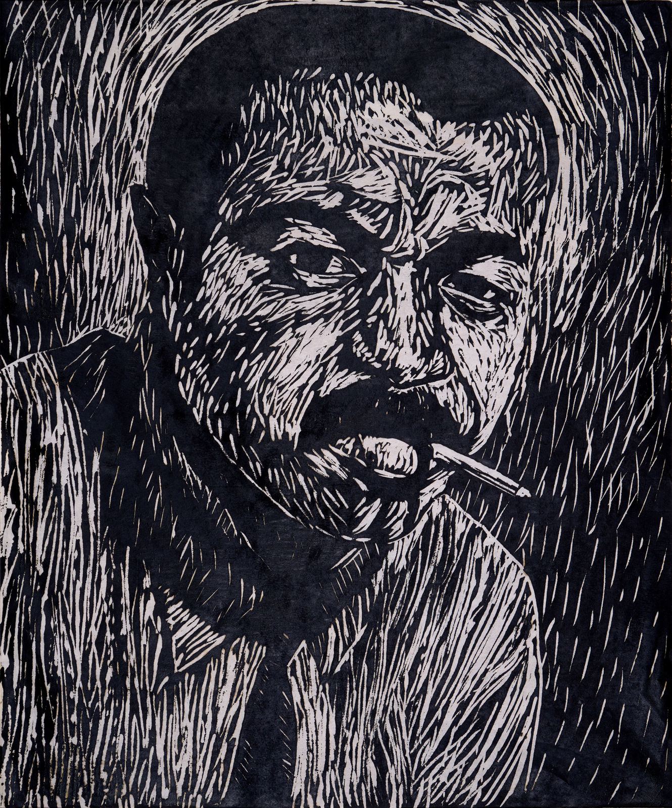 Whitfield Lovell, Portrait of Father, 1985, c.