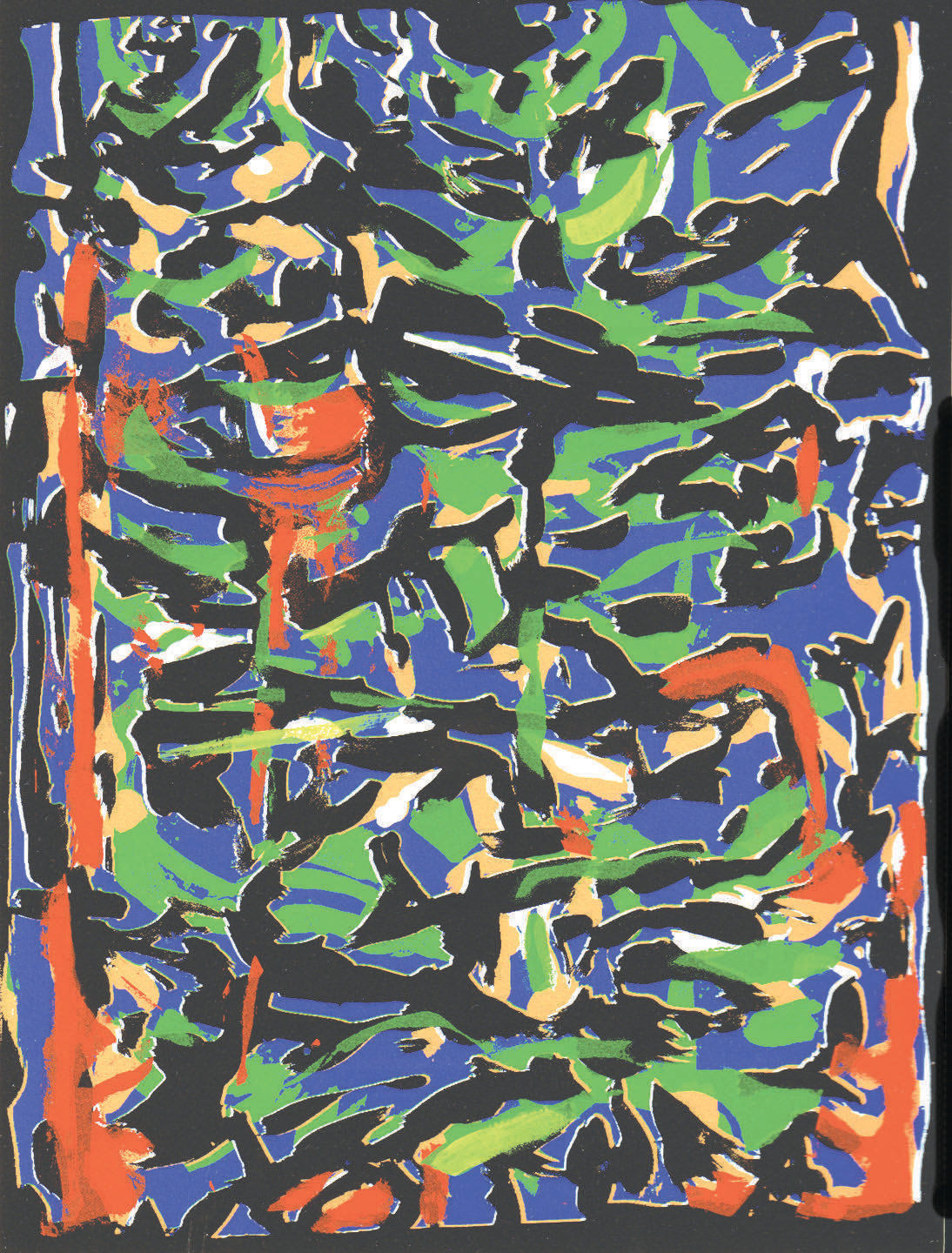 David Driskell, Pine Trees in the Night, 2008