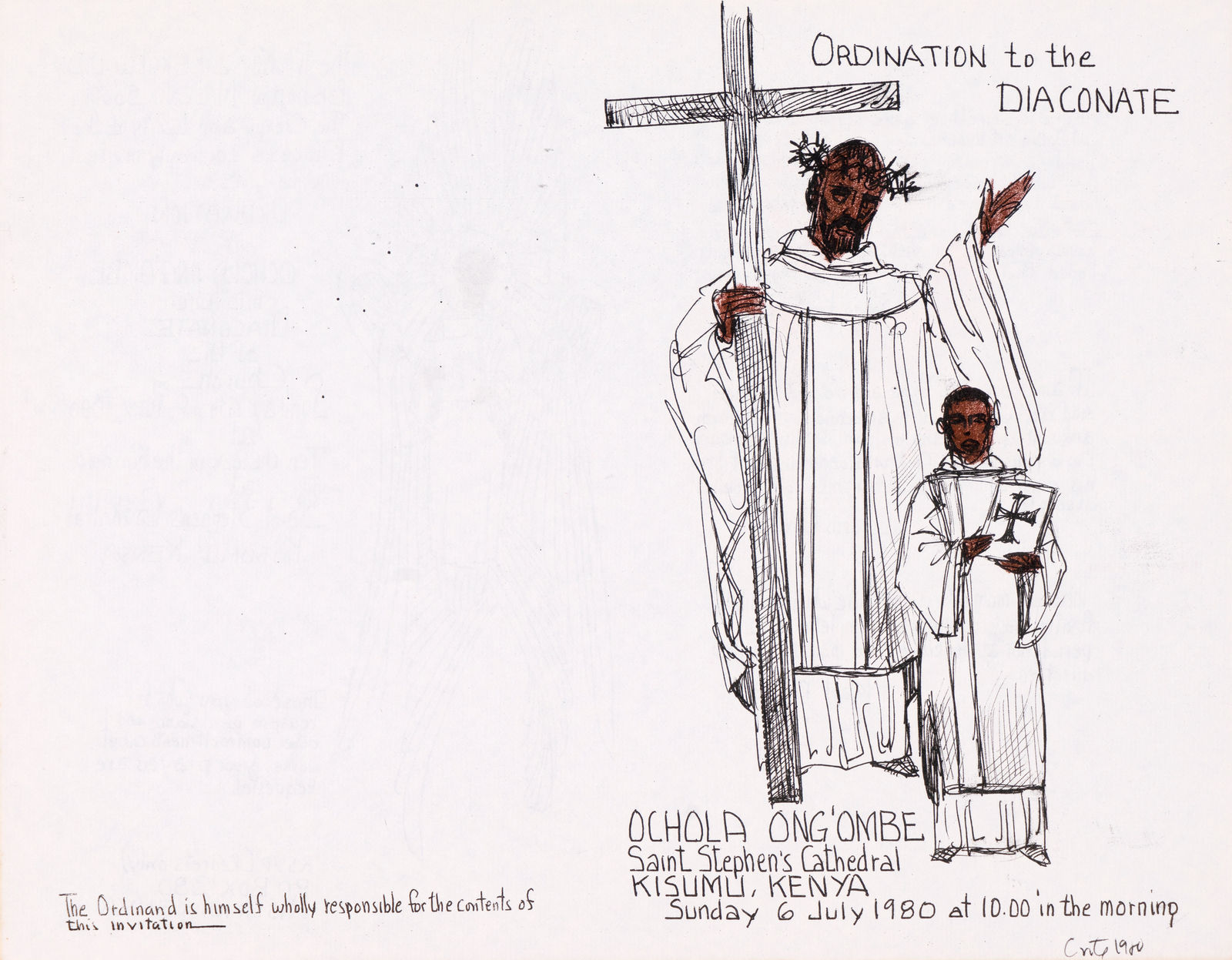 Allan Rohan Crite, Trinity Episcopal Pamphlet, 1980, c.