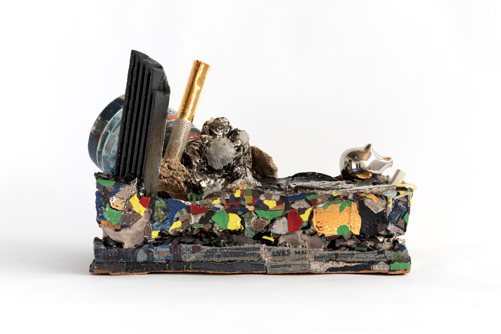 Kahlil Robert Irving, Land Fragment [Memory barrel + street relief] Foil, 2024