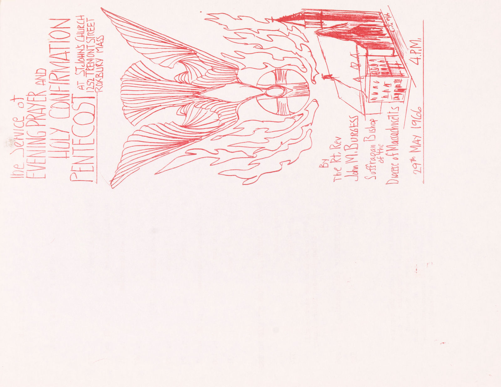 Allan Rohan Crite, Trinity Episcopal Pamphlet, 1980, c.