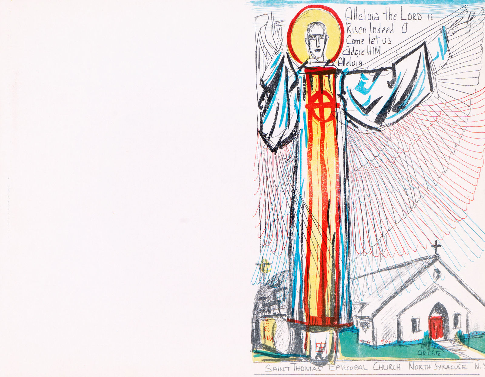 Allan Rohan Crite, Trinity Episcopal Pamphlet, 1980, c.