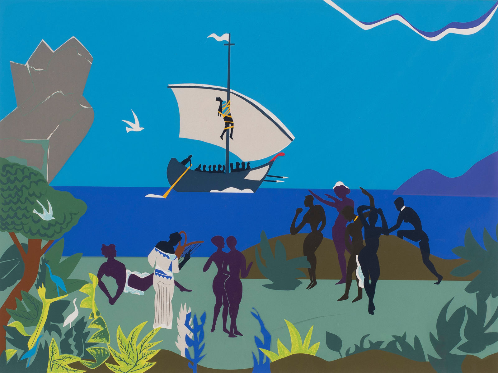 Romare Bearden, Siren's Song (from the Odysseus Suite), 1979