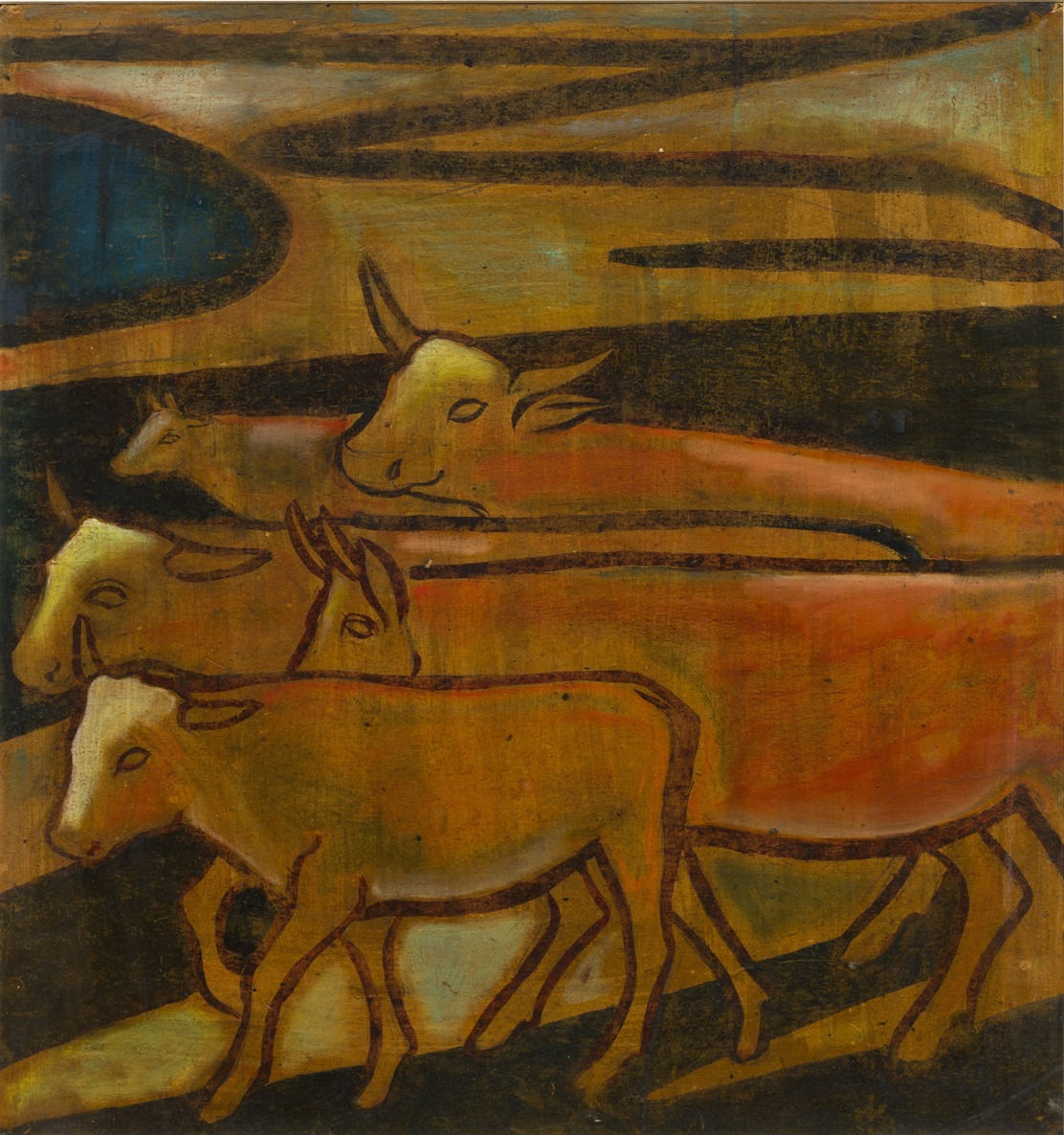 Thelma Johnson Streat, Herd of Cattle, 1940, c.