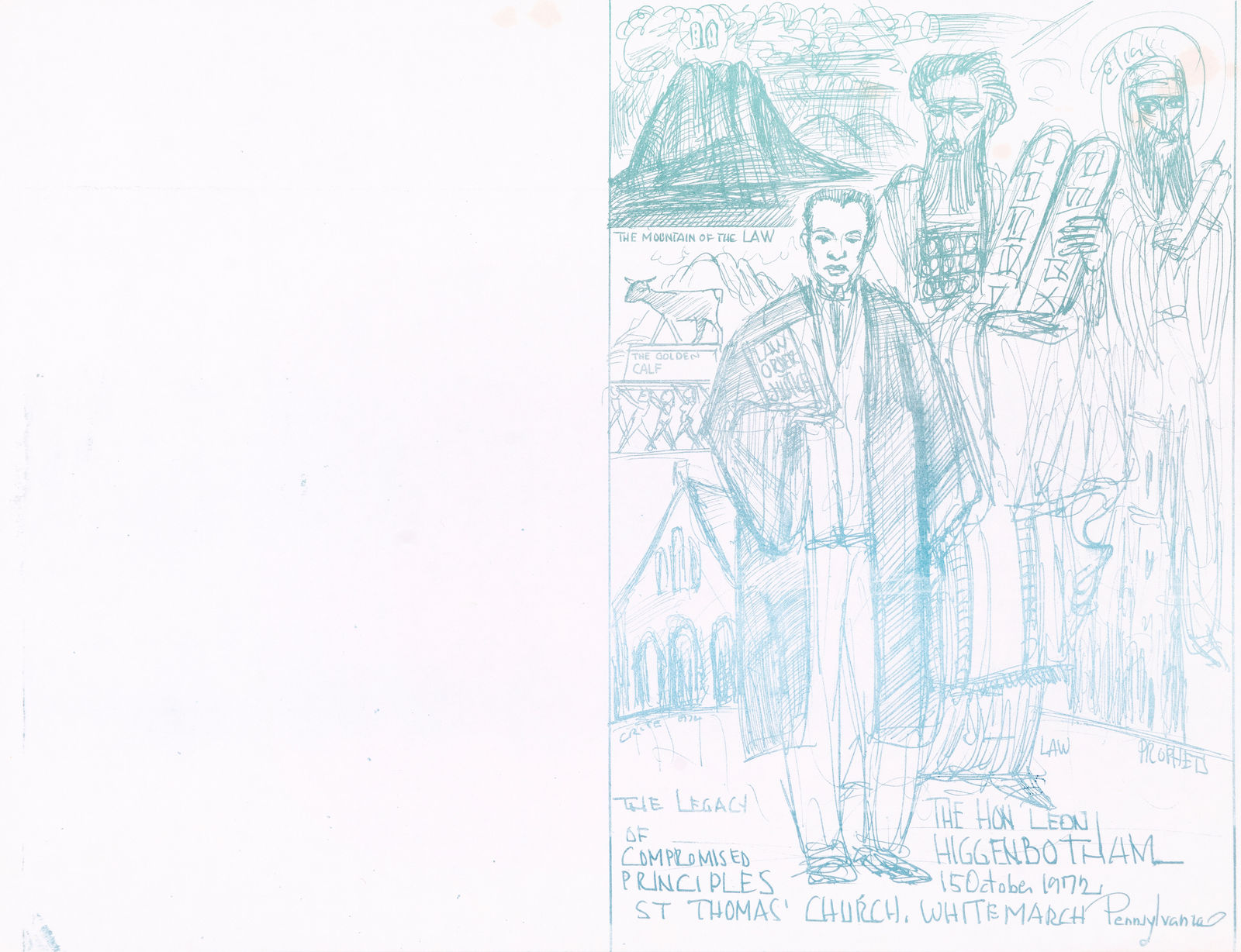 Allan Rohan Crite, Trinity Episcopal Pamphlet, 1980, c.