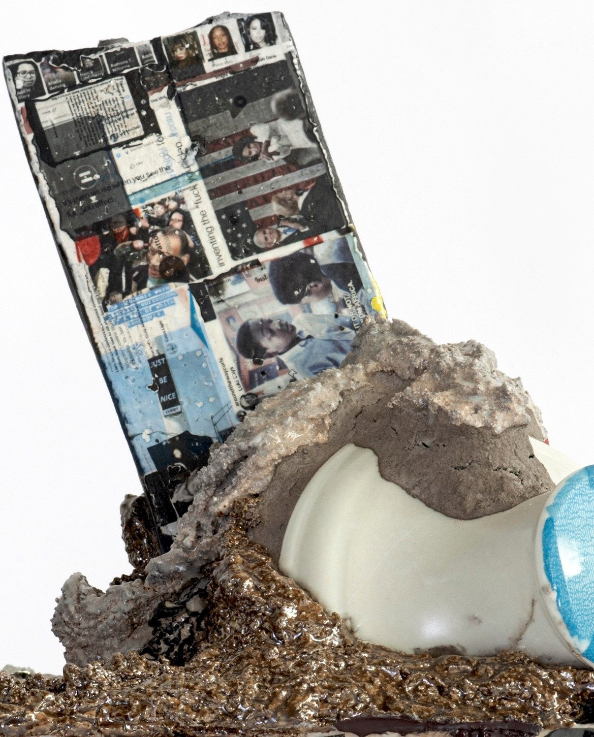 Kahlil Robert Irving, Land Fragment [Extruded dreams] Metallic stones | SKY VIEW, 2024