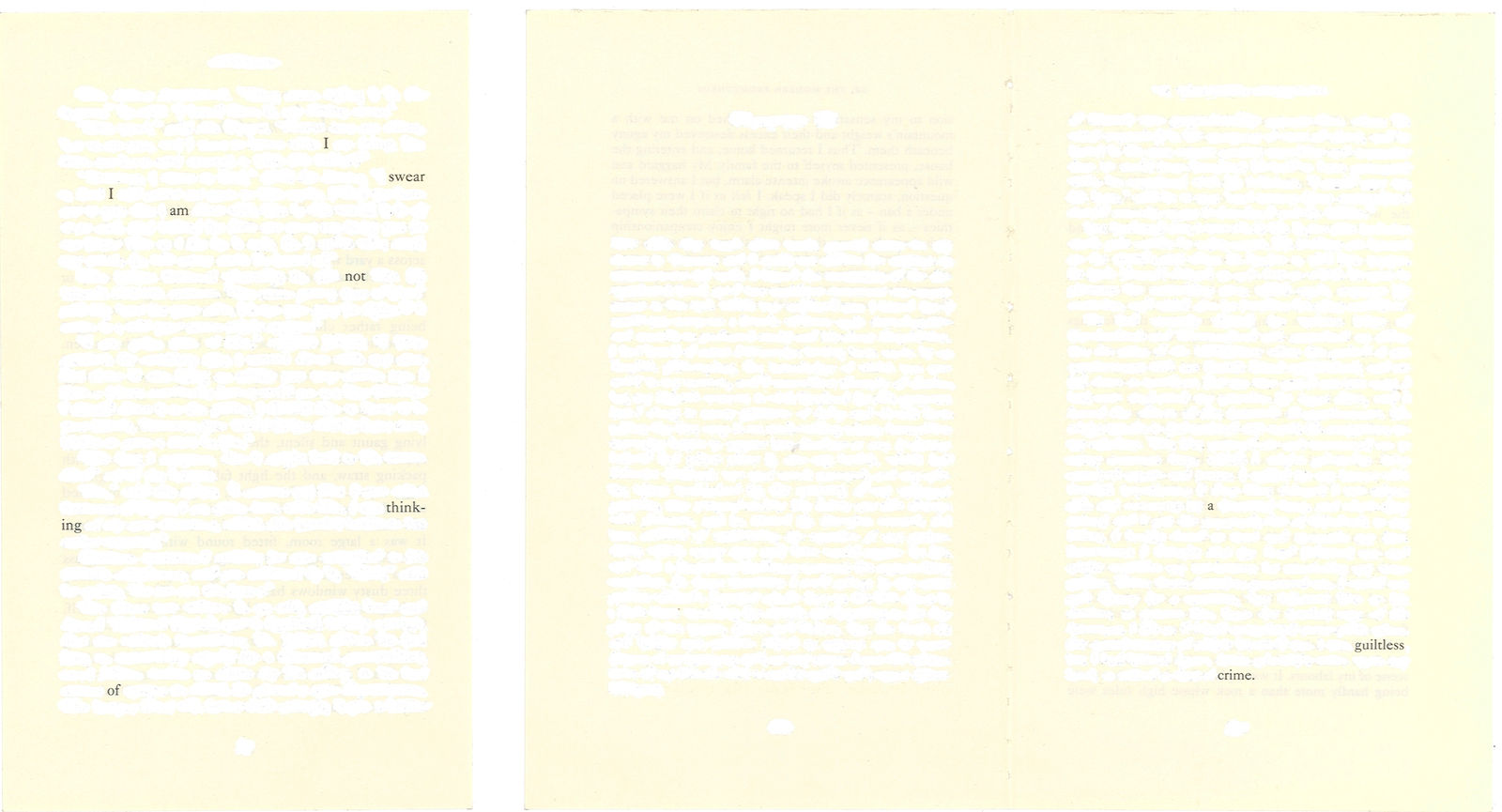 John Latour, I Swear I am not Thinking of a Guiltless Crime, 2016