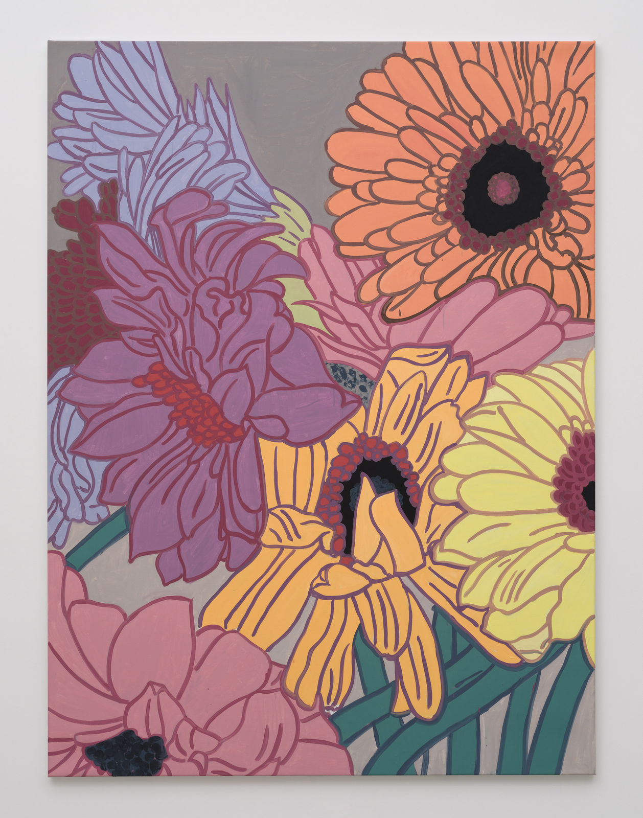 Hubert Schmalix, Flowers, "To the Middle, Big", 2022