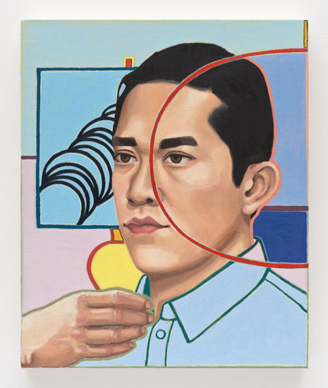 Holly Coulis, Man, Lamp, Circles, 2015