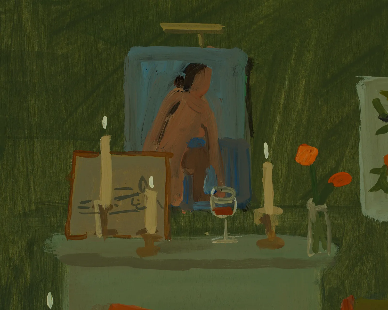 Sophie Treppendahl, Dinner With Derain and Candles, Green, 2026