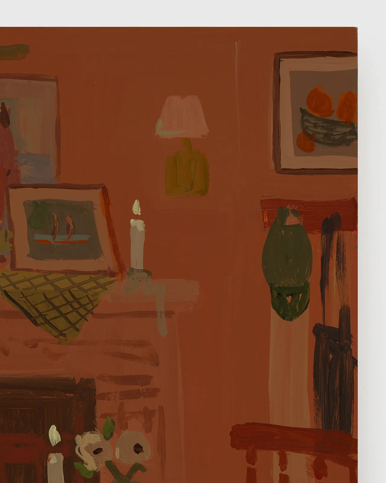 Sophie Treppendahl, Drawing With Swimmers and Candles, Maroon, 2026