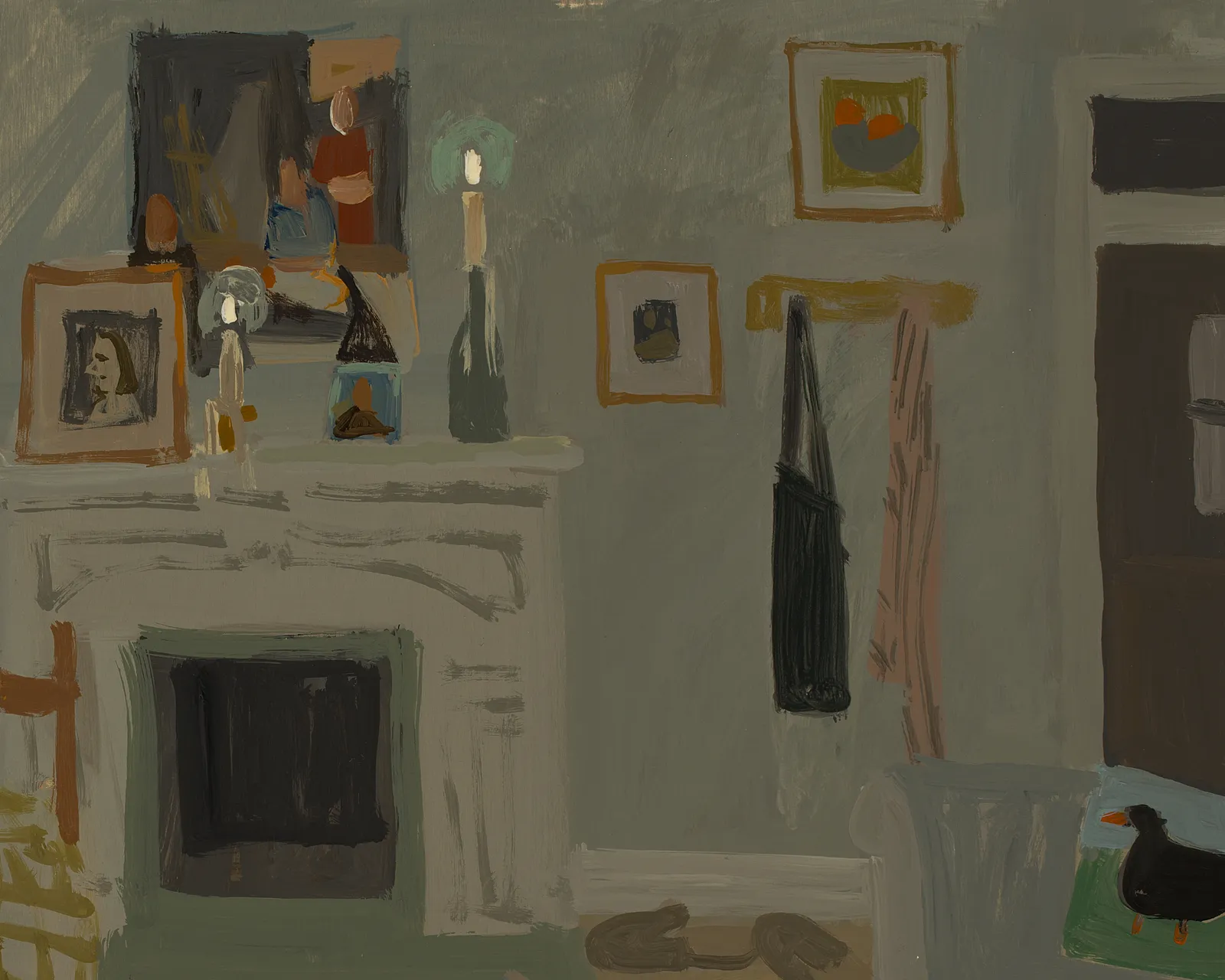 Sophie Treppendahl, Dinner With Family Portrait and Candles, Blue, 2026