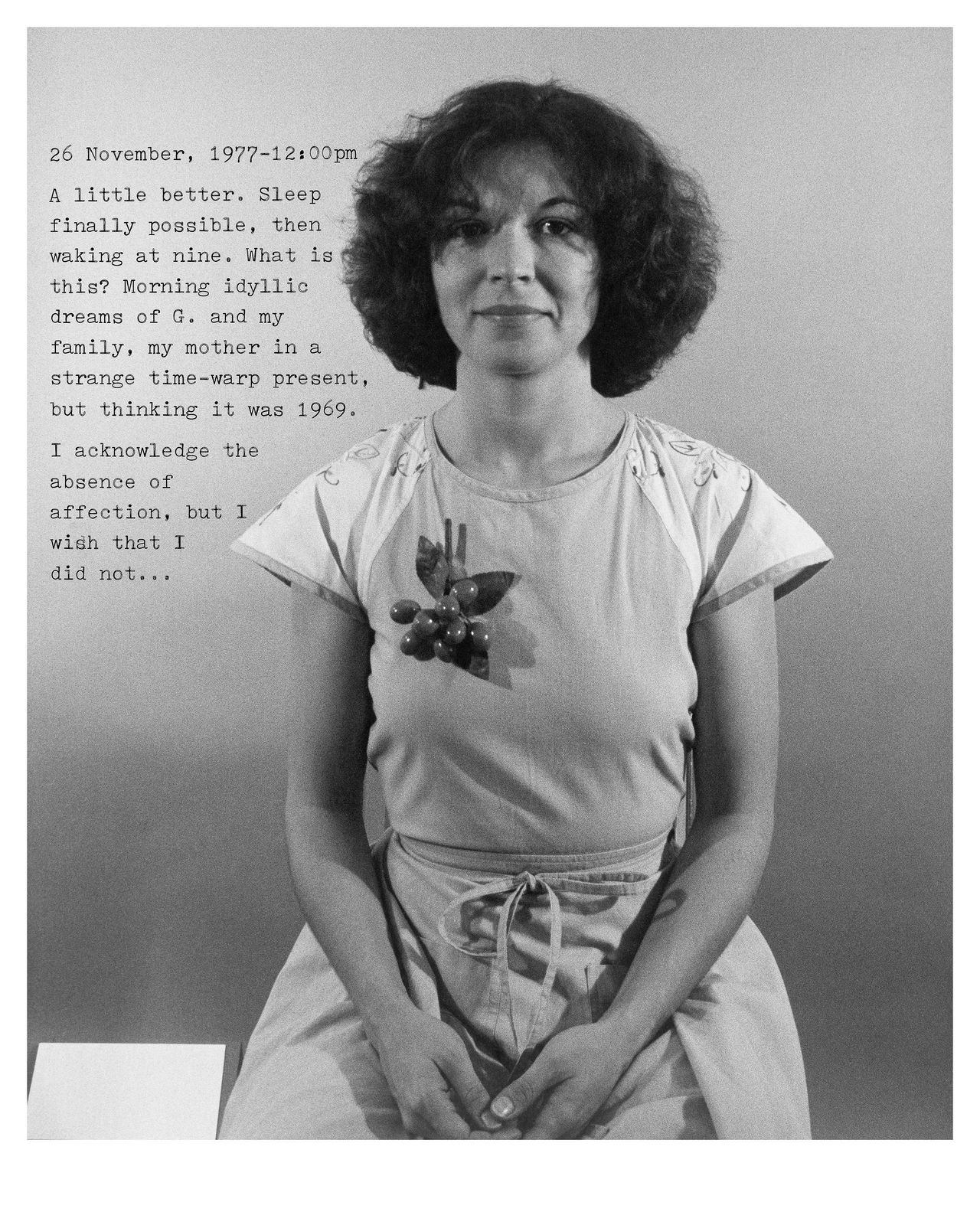 Donna-Lee Phillips, Fragments from a Visual Journal (26 November 1977-12:00pm), 1977, printed 2018