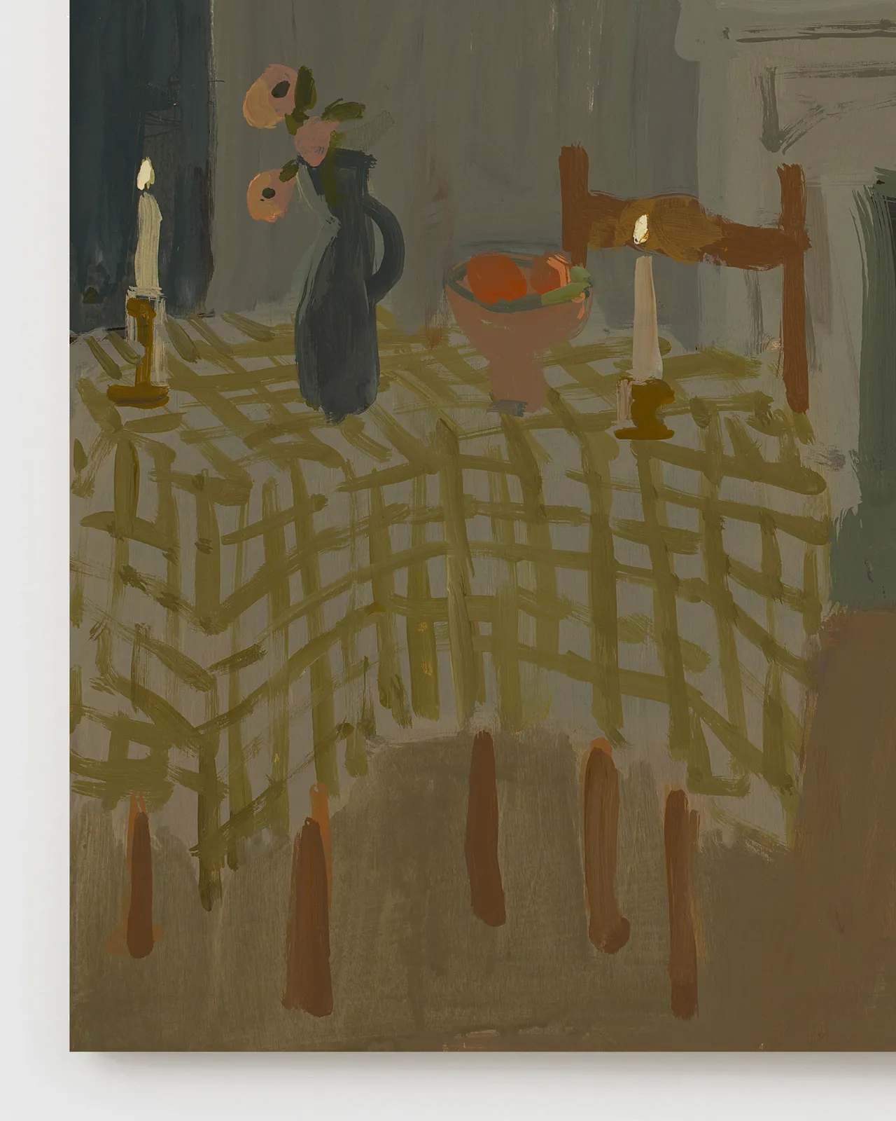 Sophie Treppendahl, Dinner With Family Portrait and Candles, Blue, 2026