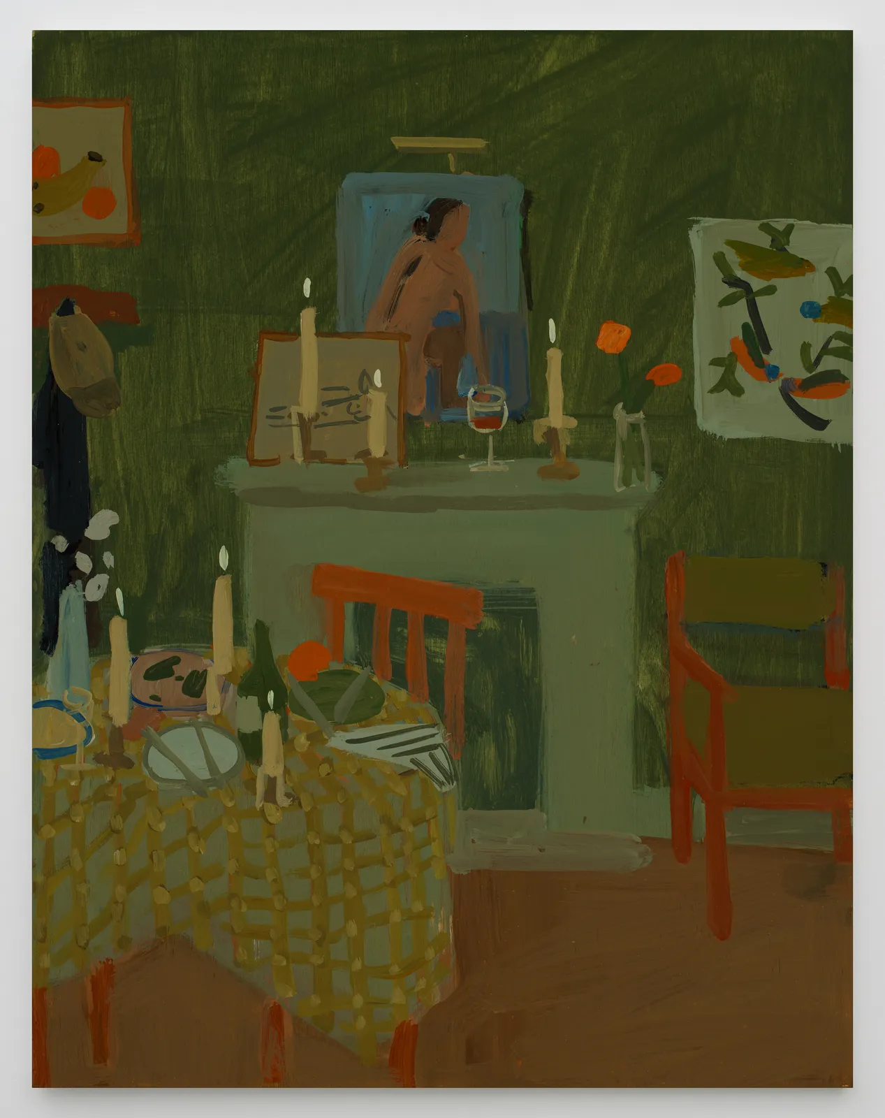 Sophie Treppendahl, Dinner With Derain and Candles, Green, 2026