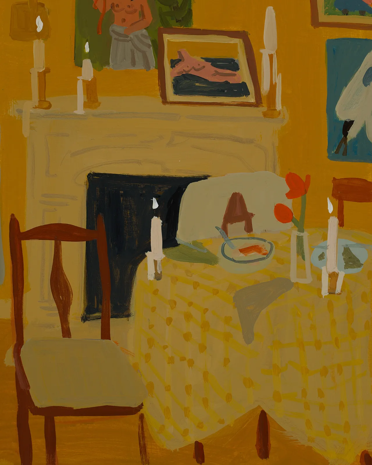Sophie Treppendahl, Dinner With Eve and Candles, Gold, 2026