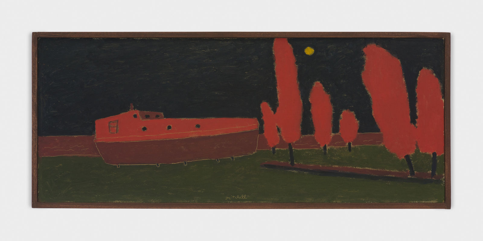 John Joseph Mitchell, Dry Docked Boat at Night , 2023