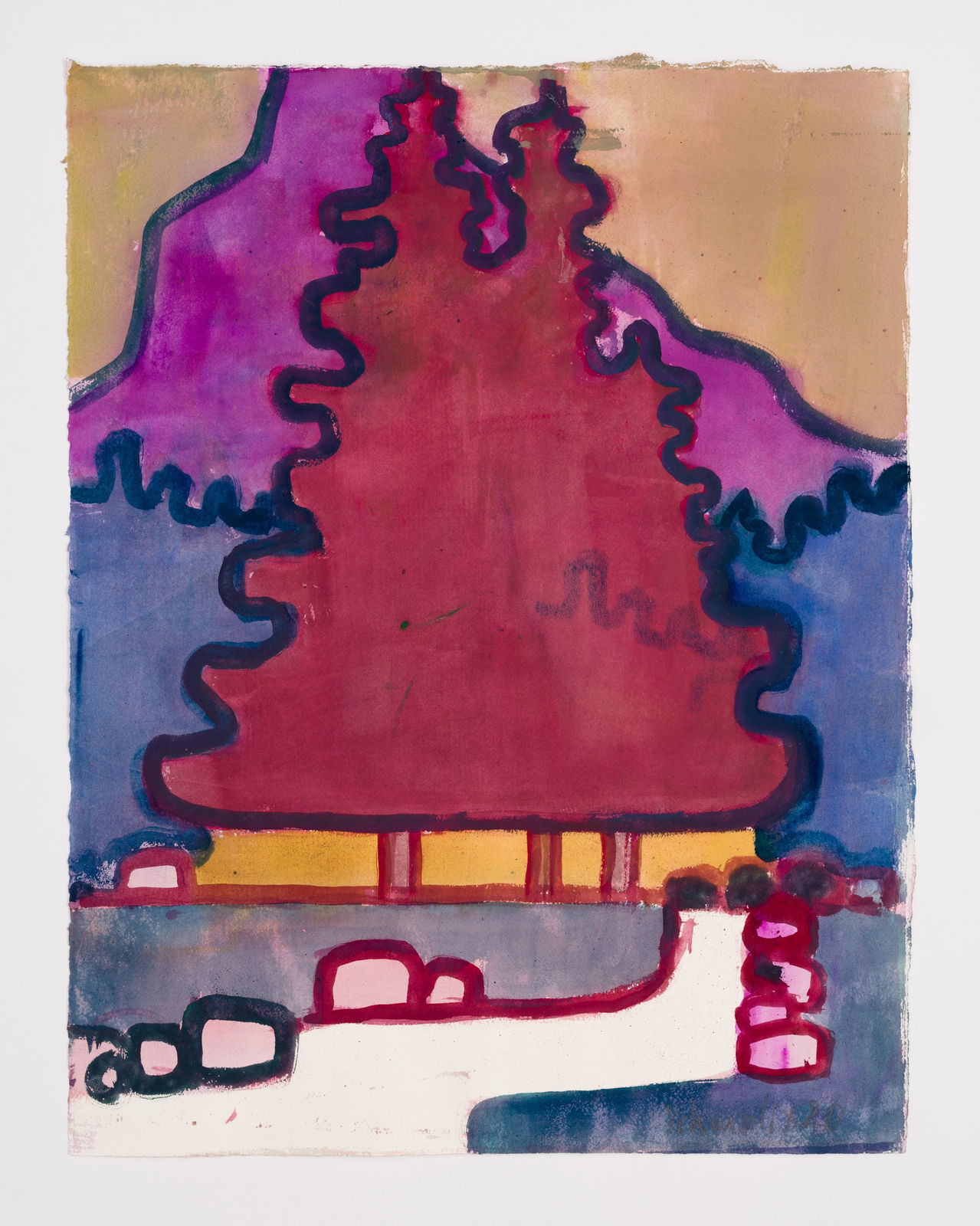 Hubert Schmalix, Three Trunks, 2020