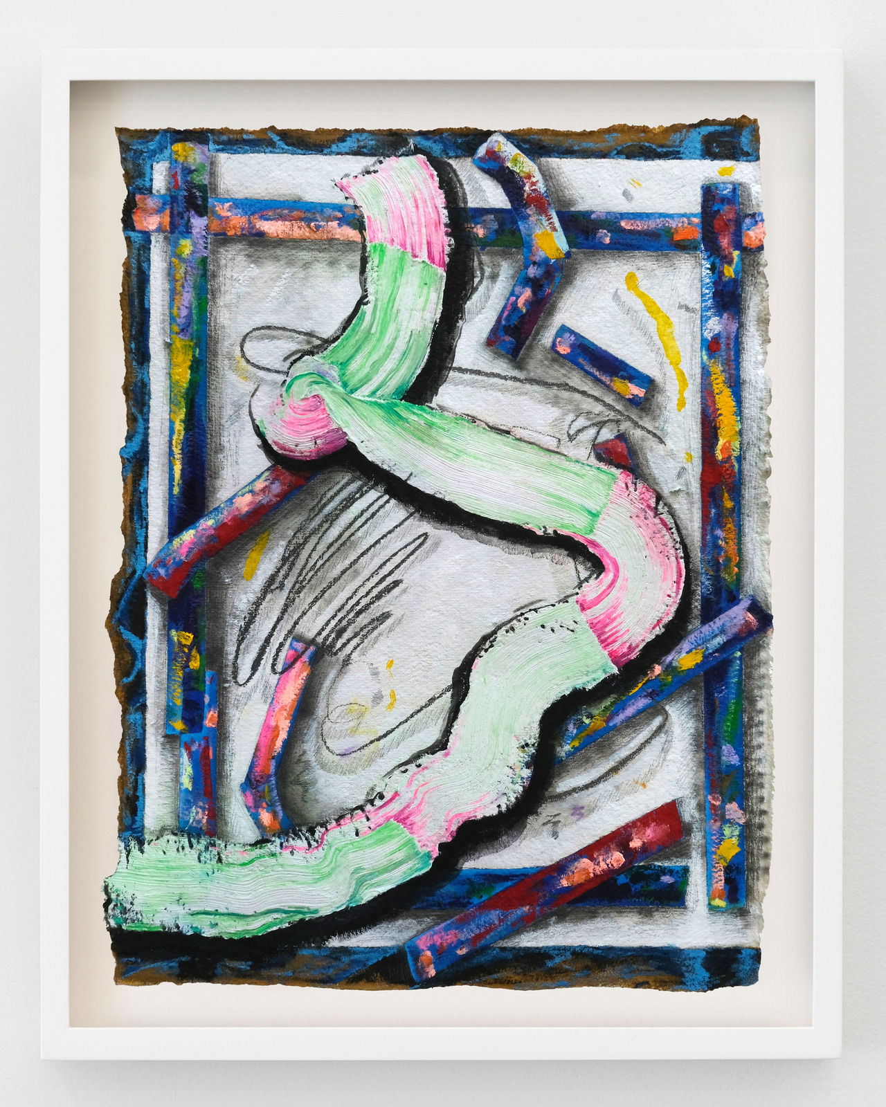 Katy Cowan, Leie resting, sweep of paint, 2024