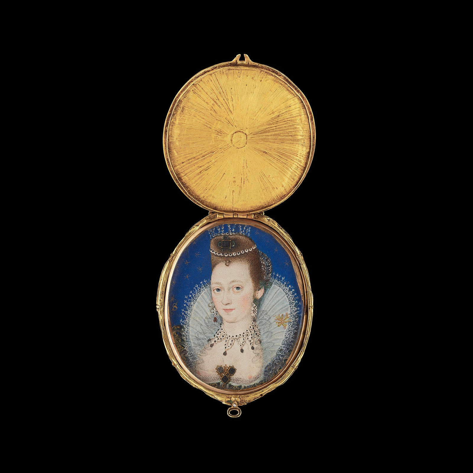 Rowland Lockey, portrait miniature of a lady