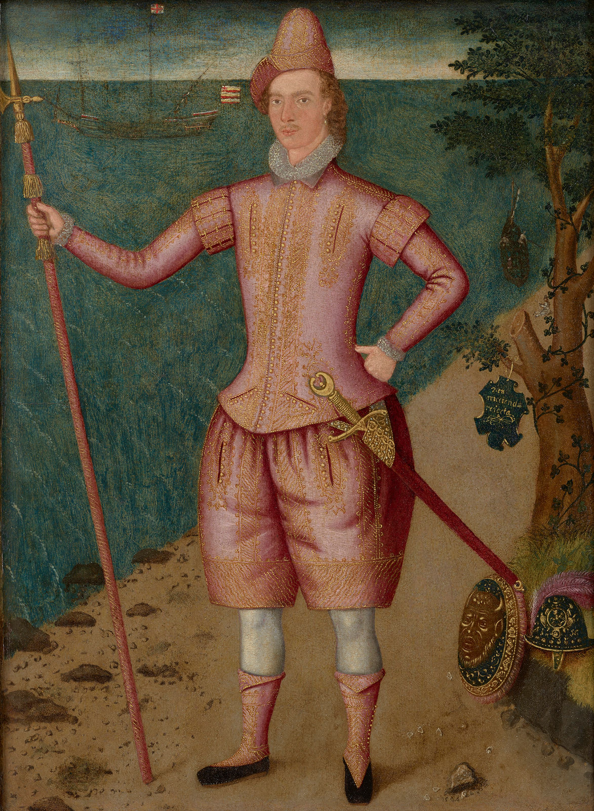 English School, Portrait of an Explorer, probably Sir Robert Dudley (1574-1649), c. 1595-1605