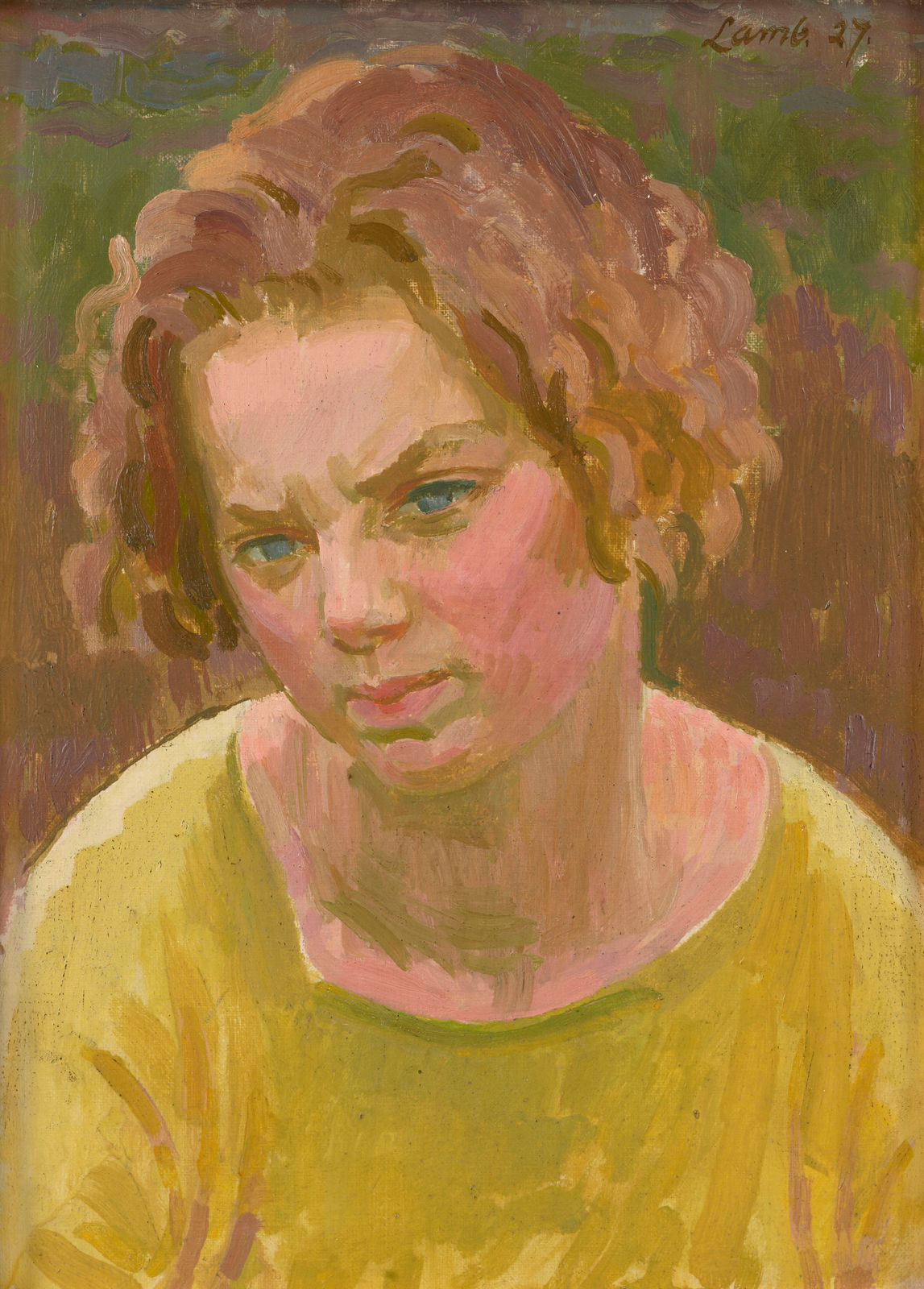 Henry Lamb, Portrait of Pansy Pakenham (later Lamb), the Artist’s Wife, 1927