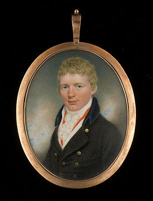 Peter Paillou the Younger, Portrait miniature of a Young Man called Thomas Ritchie, early 19th century