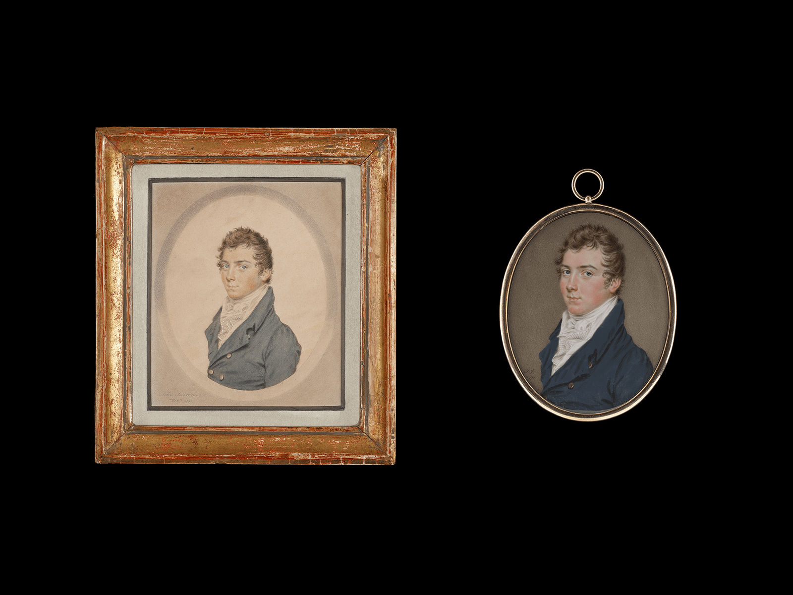 john smart, portrait miniature of a man of the finch-hatton family