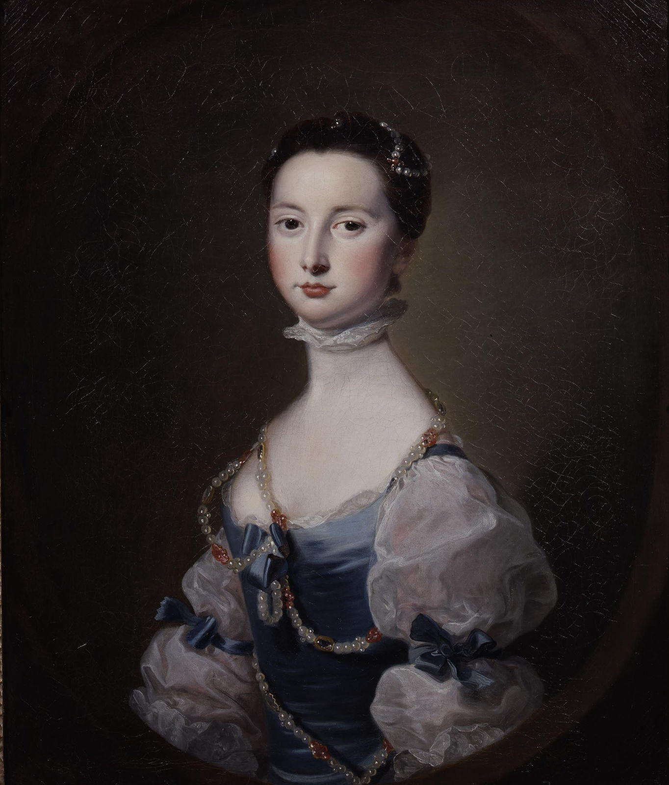 Joseph Wright of Derby ARA, Portrait of a Lady of the Cholmley family, 1755