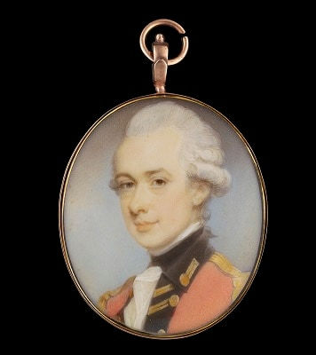 Jeremiah Meyer RA, Portrait miniature of an Officer, late 18th century