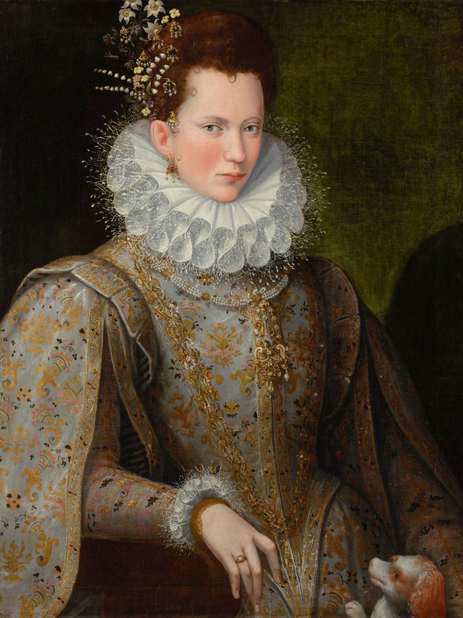 Lavinia Fontana, Portrait of a Lady with a dog, 1590s