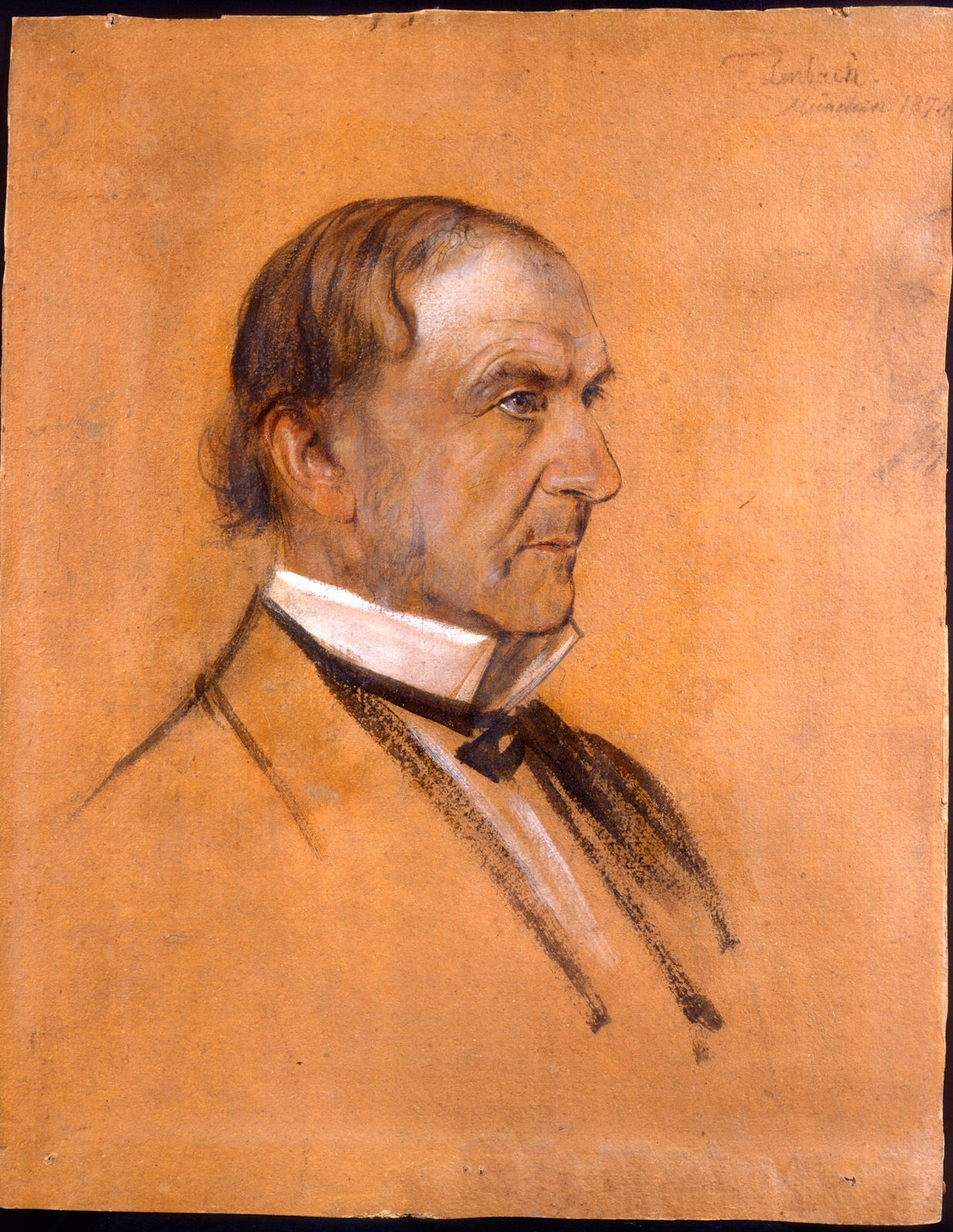 Franz von Lenbach, Portrait sketch of William Ewart Gladstone (1809-98), 1874