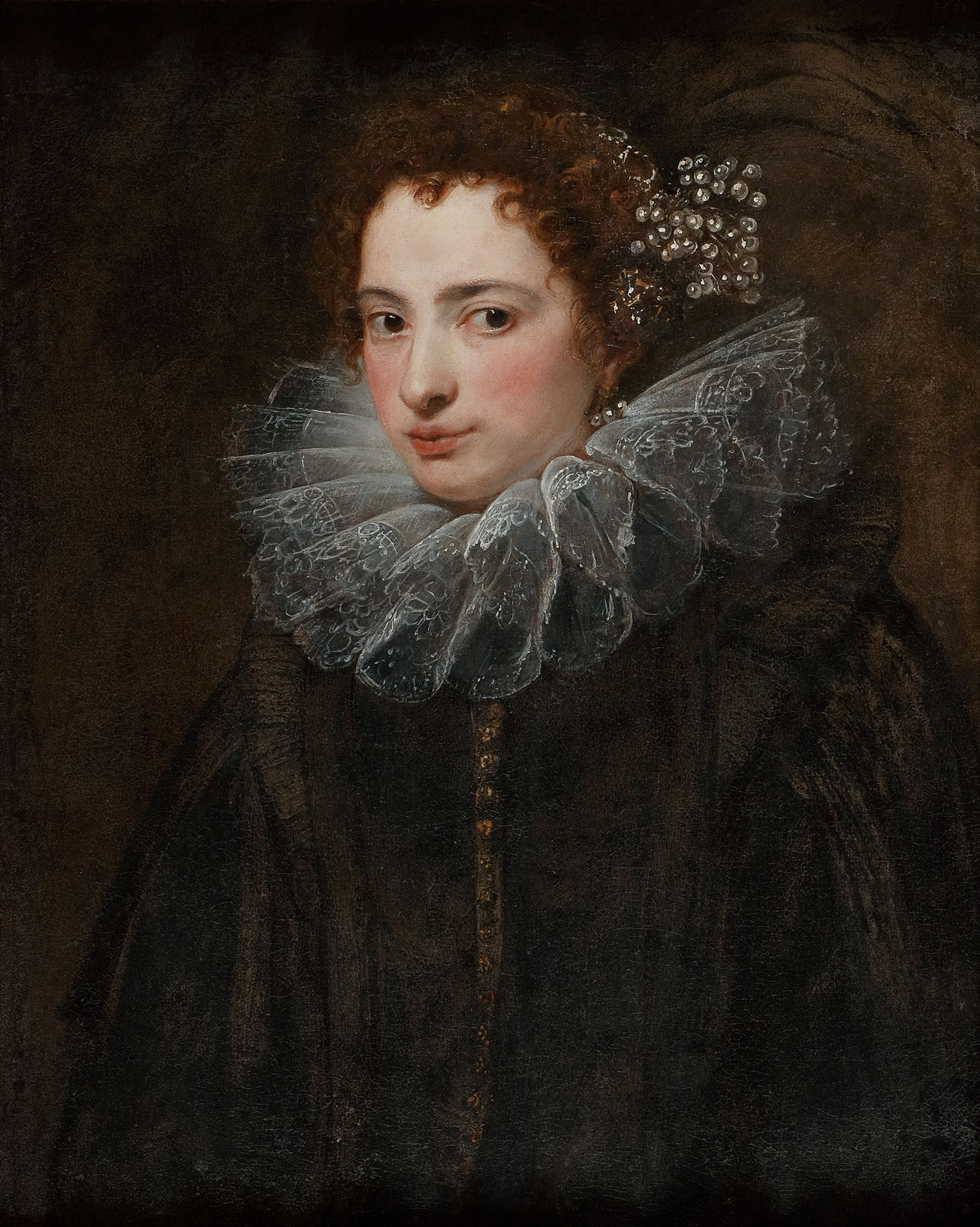 Van Dyck portrait of a lady in black