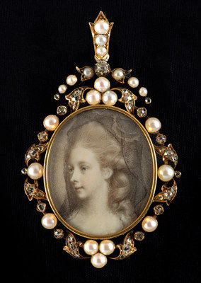 Jeremiah Meyer RA, Portrait miniature of a Lady of the Fitzgerald family, late 18th century