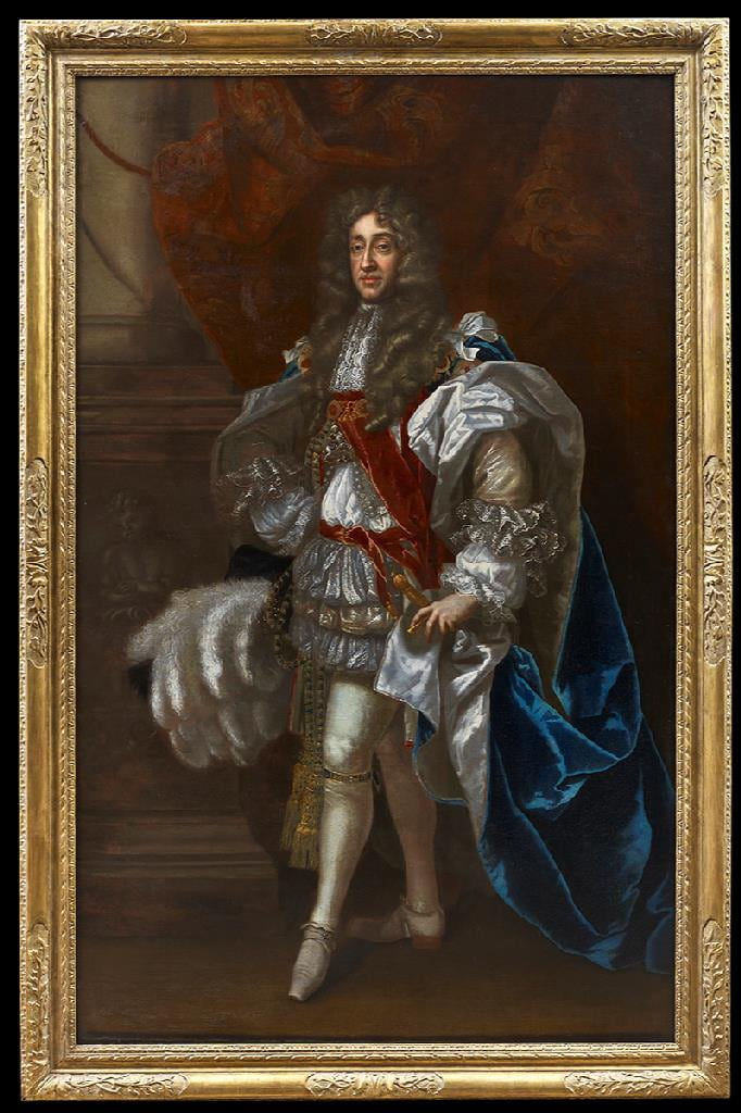 Robert Wignall, Portrait of King James II (1633-1701), full-length, in Garter Robes, late 17th century
