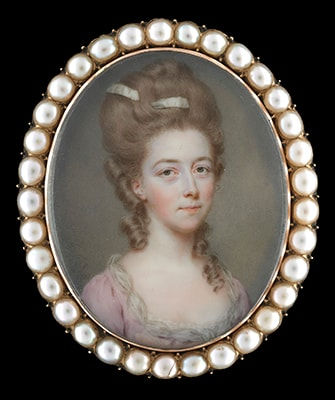 John Smart, Portrait miniature of Mary Lemaistre (1744-c. 1816), later Baroness Mary von Nolcken, 1778